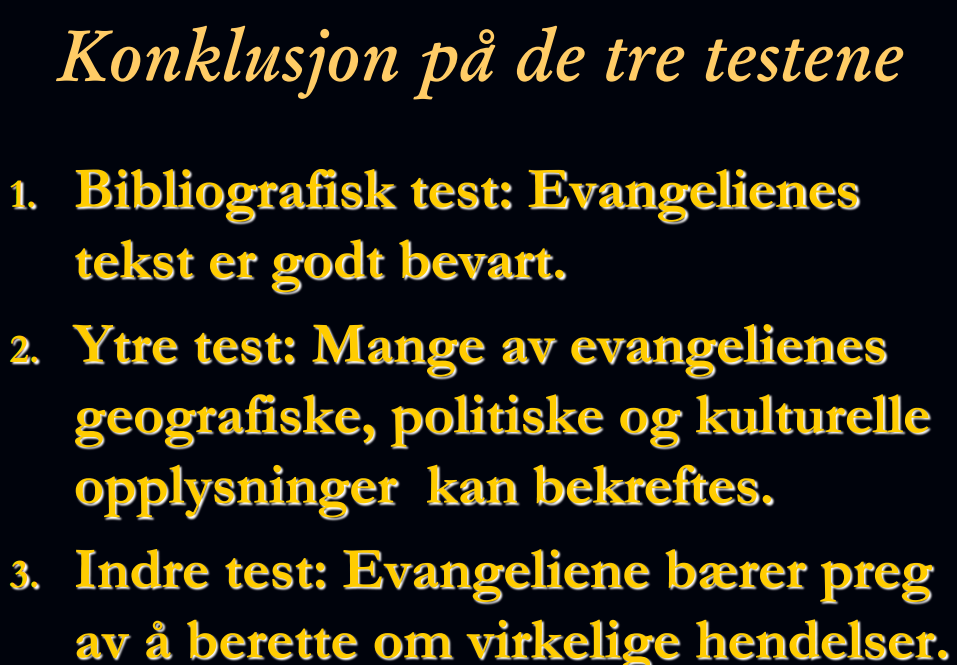 Tre-tester om NT